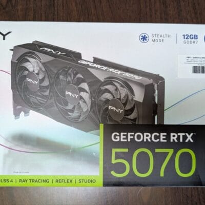 PNY GeForce RTX 5070 12GB OC GDDR7 PCI Express 5.0 Graphics Card with Triple Fan Black